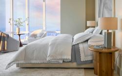 Matouk Classic Chain Scalloped Bedding Matouk Classic Chain Scalloped Bedding NULL