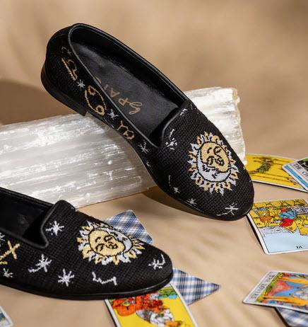 By Paige Celestial Zodiac Needlepoint Loafer  Apparel & Accessories > Shoes > Loafers