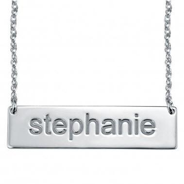 Block Letter Bar Necklace  Apparel & Accessories > Jewelry > Necklaces