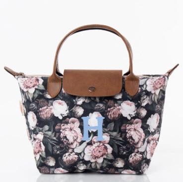 Monogrammed Vintage Rose City Tote  Apparel & Accessories > Handbags > Tote Handbags