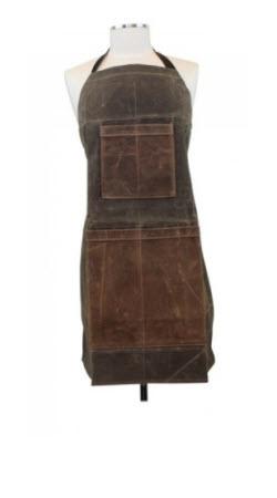 Personalized Olive and Khaki Canvas Utility Apron   Apparel & Accessories > Clothing Accessories > Aprons